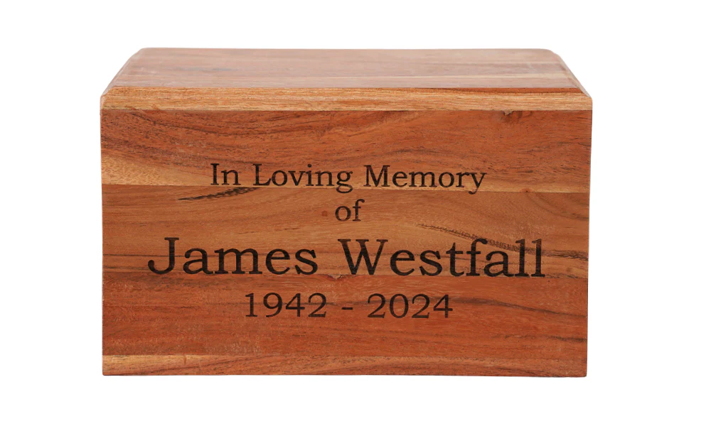 Acacia Hardwood Memorial Urn