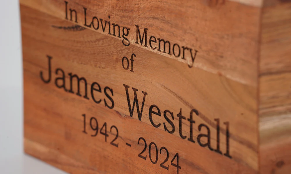 Acacia Hardwood Memorial Urn - Image 4
