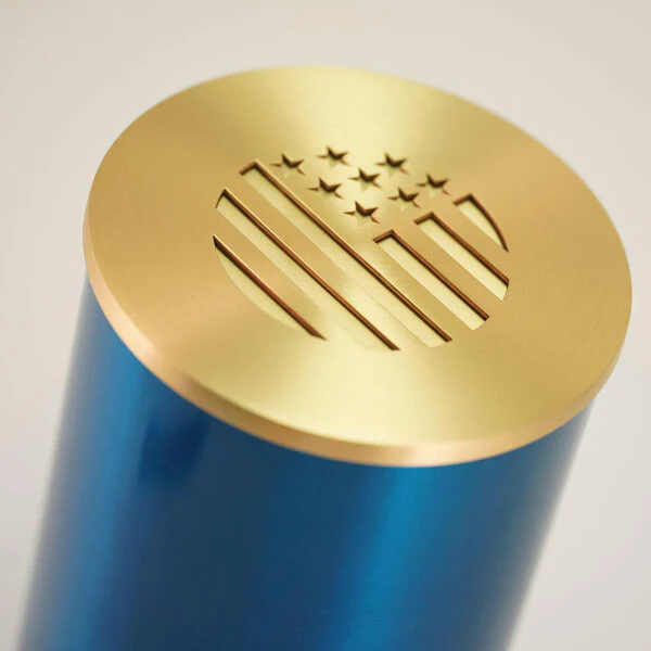 Cascade Scatter Geneva Flag Blue Memorial Urn - Image 2