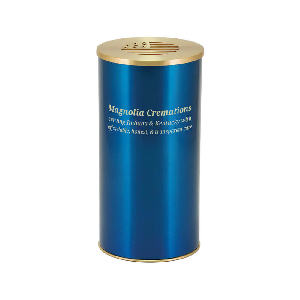 Cascade Scatter Geneva Flag Blue Memorial Urn - Image 3