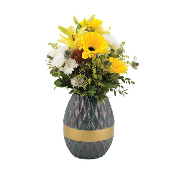Cascade Scatter Reflections Diamond Teal Memorial Urn - Image 4