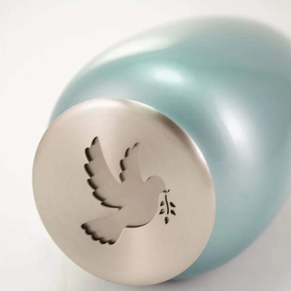 Cascade Scatter Classic Dove Blue Frost Memorial Urn - Image 2