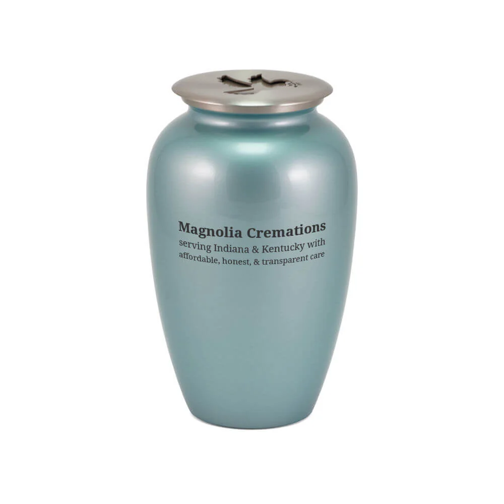 Cascade Scatter Classic Dove Blue Frost Memorial Urn - Image 3