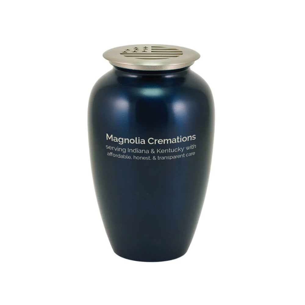 Cascade Scatter Classic Flag Midnight Blue Memorial Urn - Image 3