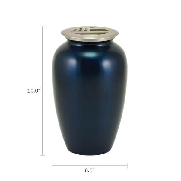 Cascade Scatter Classic Flag Midnight Blue Memorial Urn - Image 4