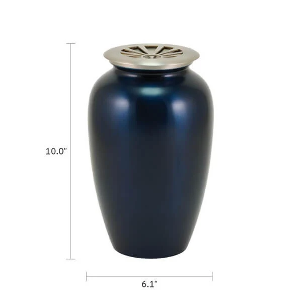 Cascade Scatter Classic Sunray Midnight Blue Memorial Urn - Image 4