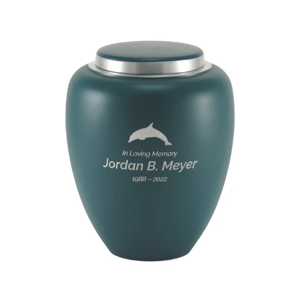 Emerson Teal Sapphire Memorial Urn - Image 3
