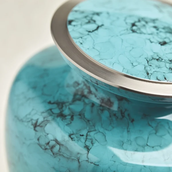 Glenwood Blue Marble Memorial Urn - Image 4