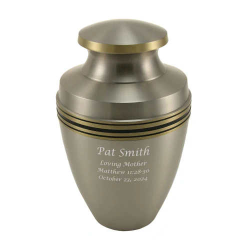 Grecian Pewter Memorial Urn - Image 5