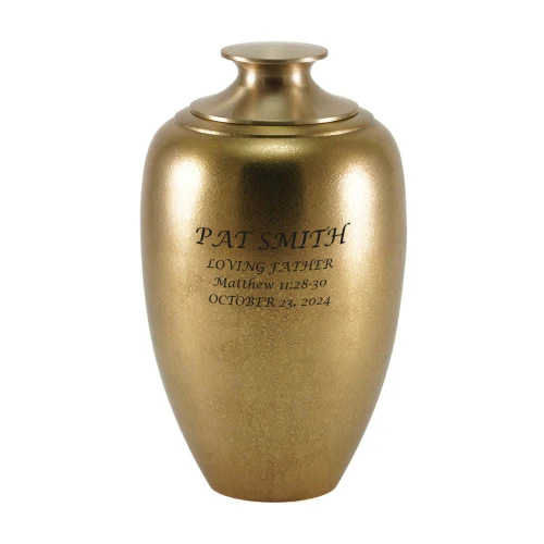 Luna Textured Bronze Memorial Urn - Image 4