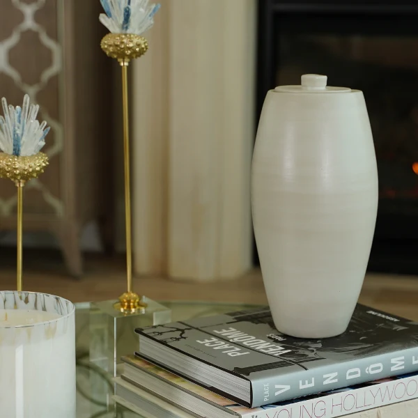 Nouveau Pure Beach Memorial Urn by Stoneware & Co. - Image 3