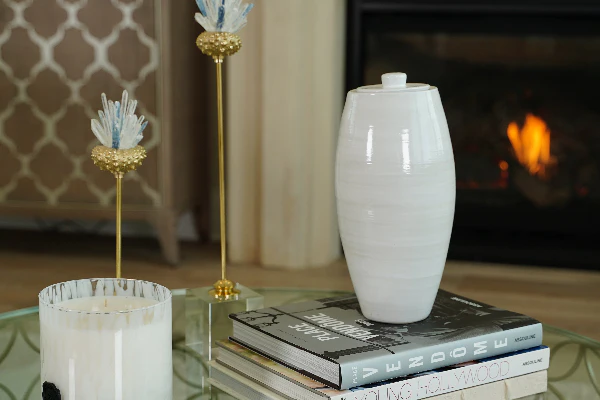 Nouveau Pure Cloud Memorial Urn by Stoneware & Co. - Image 2
