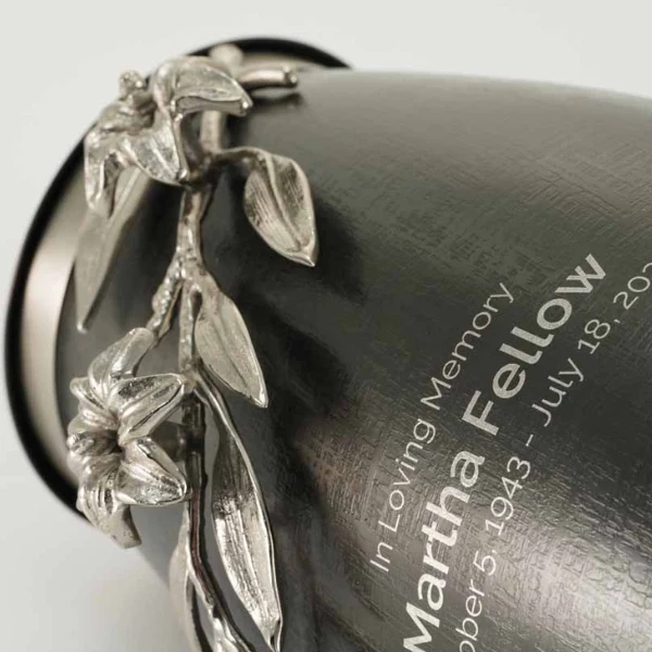 Windsong Lily Slate/Pewter Memorial Urn - Image 4